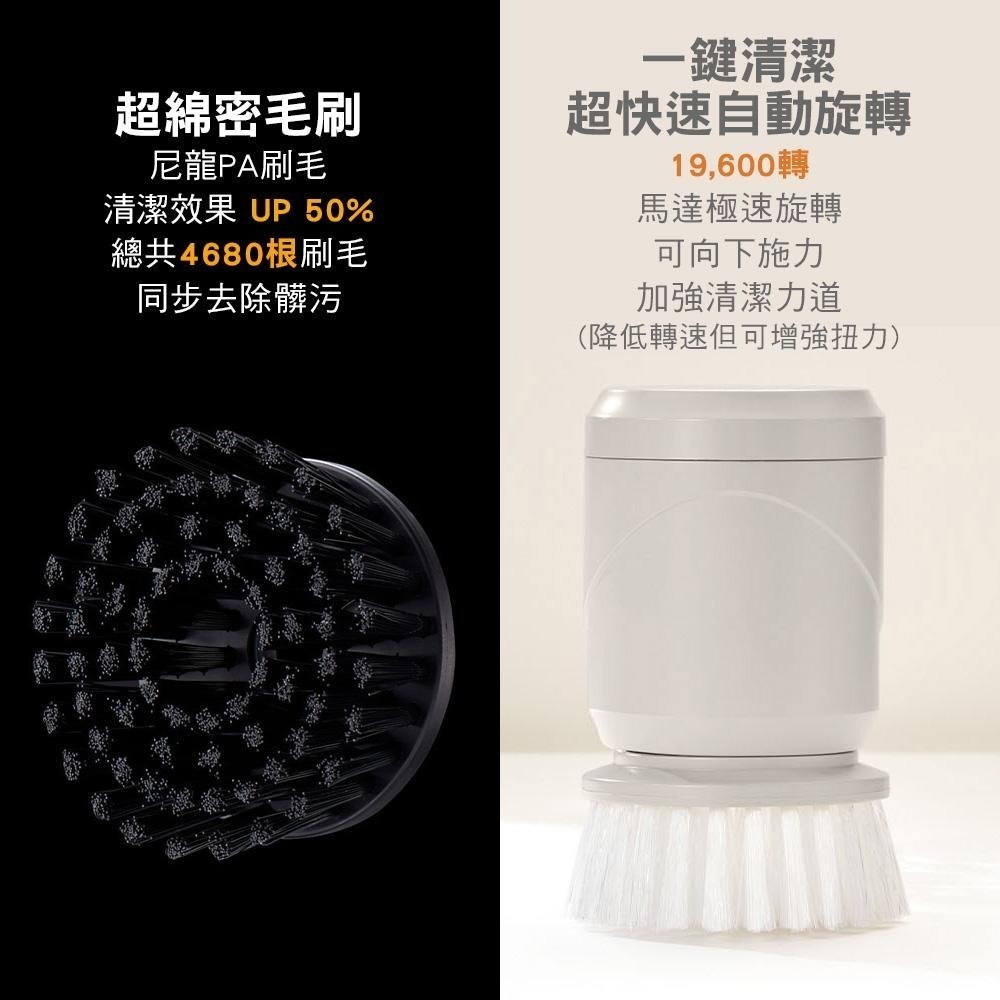 【ARTISAN奧堤森】 無線電動清潔刷 CB100W 暖月灰 CB100B 黑旋風-細節圖5
