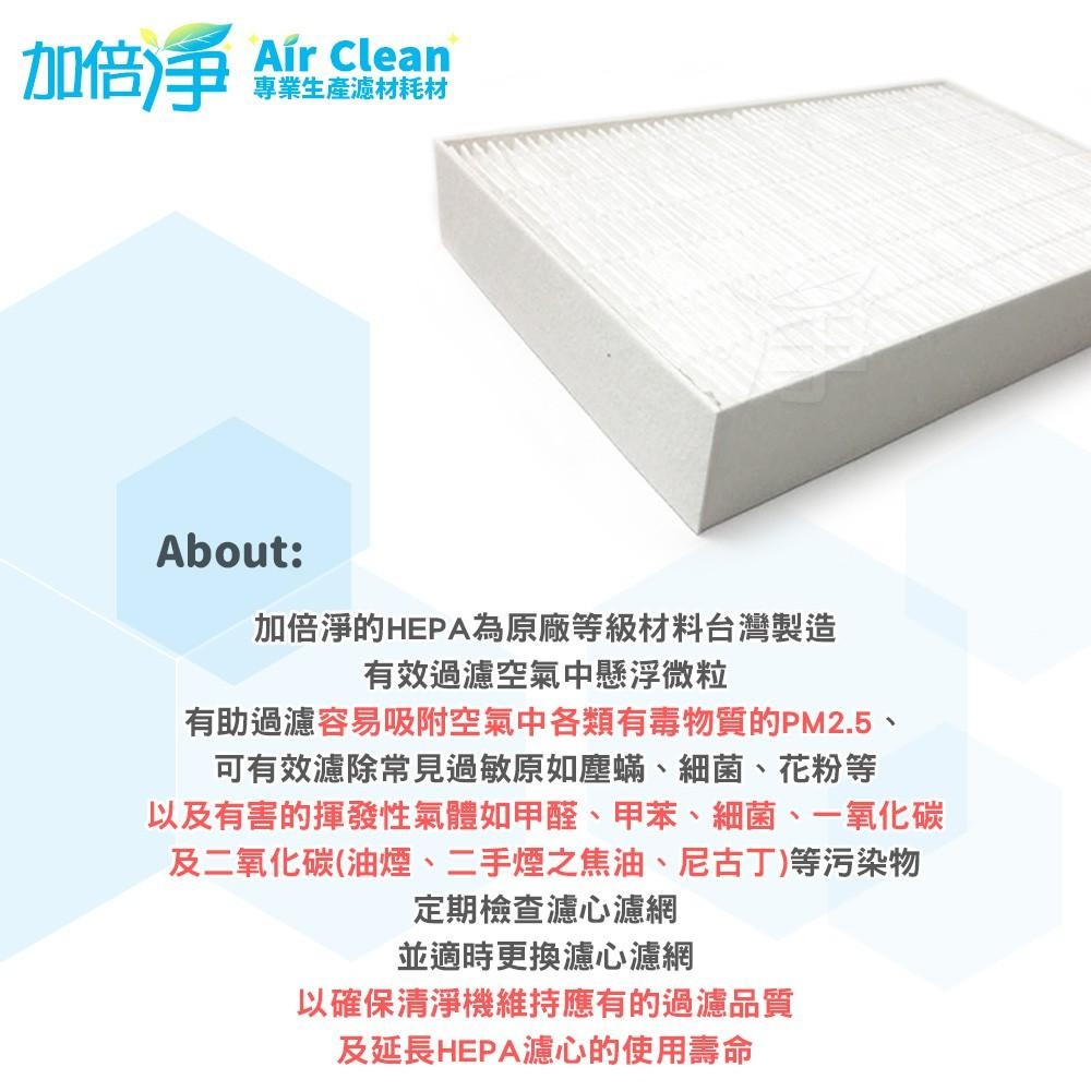 【加倍淨】HEPA濾心耗材組 適用於 HPA-200APTW  HPA200 HPA-202 HPA202 HRF-R1-細節圖3