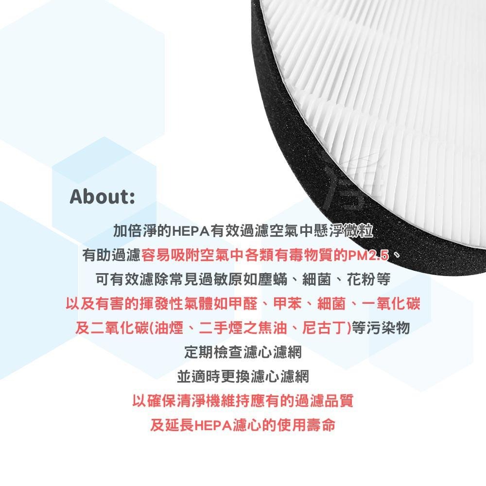 【加倍淨】 抗敏HEPA濾心 適用LG PS-309WI AS-401WWJ1 AS401WWL2 空氣清淨機-細節圖3