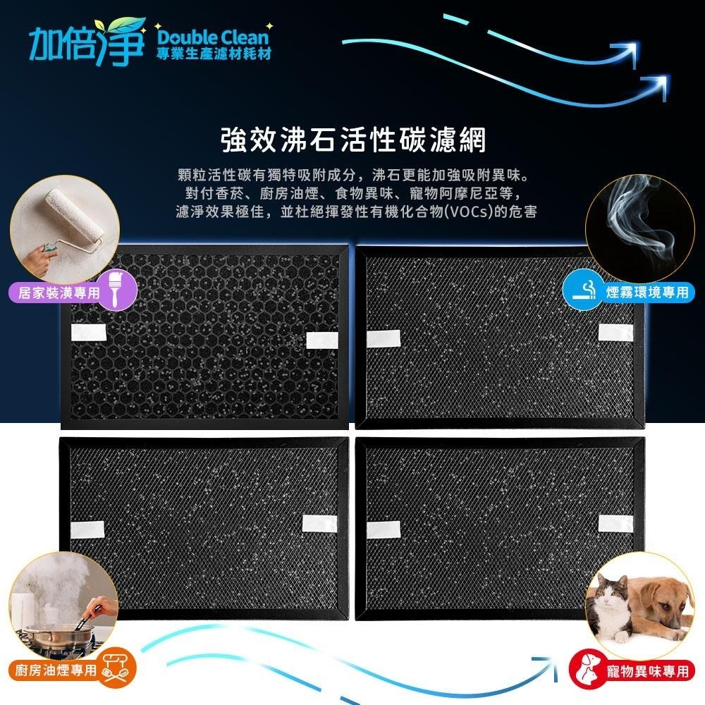 【加倍淨】家居 廚房 寵物 煙霧專用 沸石顆粒活性碳 高效淨味濾網 適用 HPA-5150 5250 5350 WTW-細節圖2