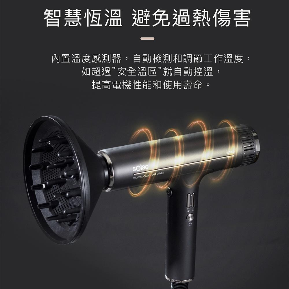 【sOlac】沙龍級護髮專業型負離子吹風機SD-1000 SD1000 鈦金灰SD-1000G /珍珠白SD-1000W-細節圖3