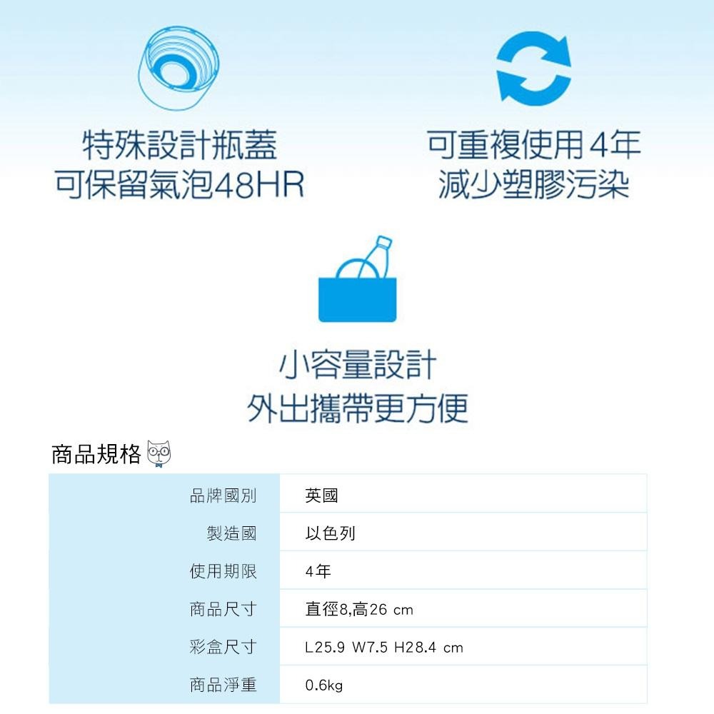 Sodastream 嬉皮士 清新檸檬 水滴型專用水瓶1L 適用play、source、Spirit 氣泡水機 寶特瓶-細節圖7