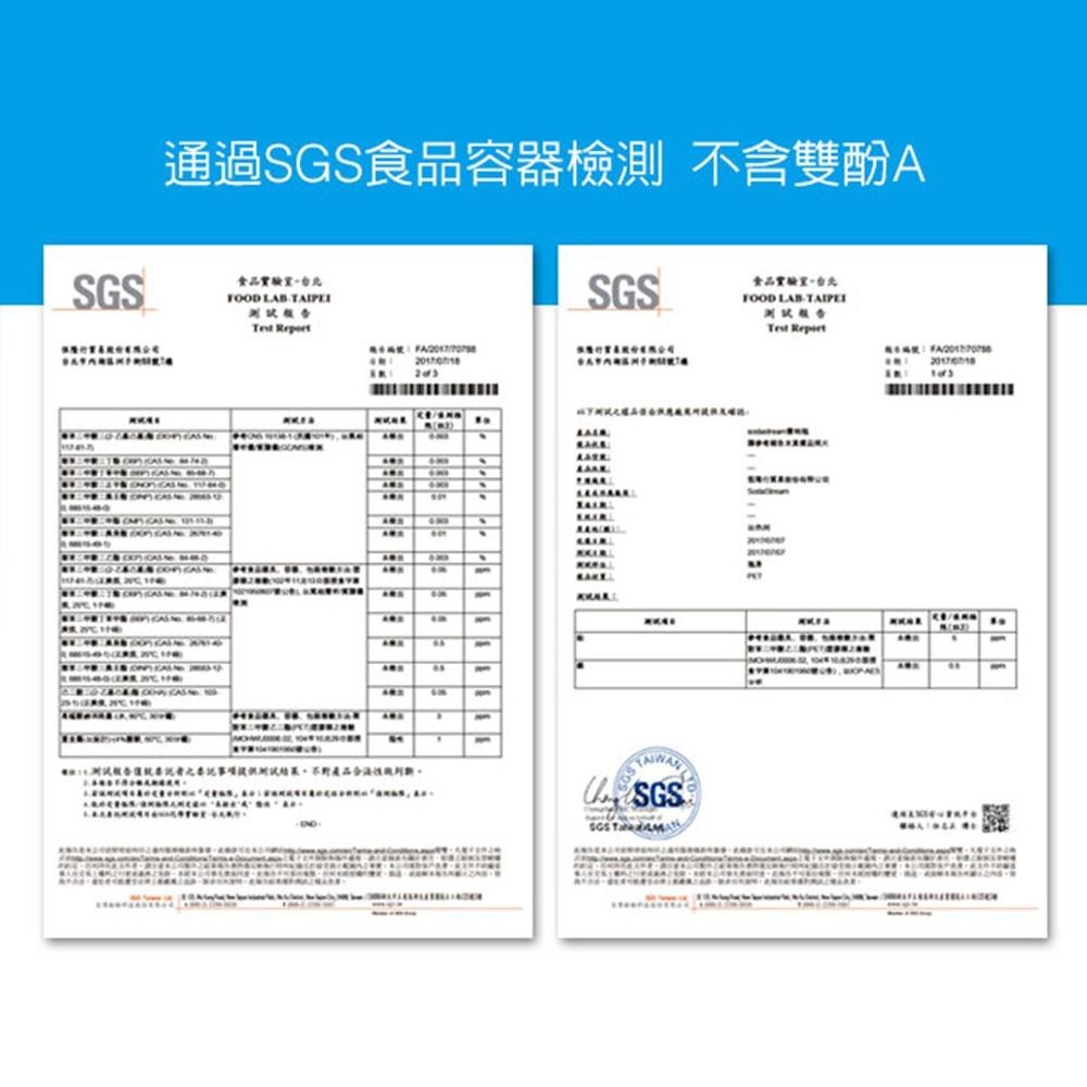 Sodastream 嬉皮士 清新檸檬 水滴型專用水瓶1L 適用play、source、Spirit 氣泡水機 寶特瓶-細節圖9