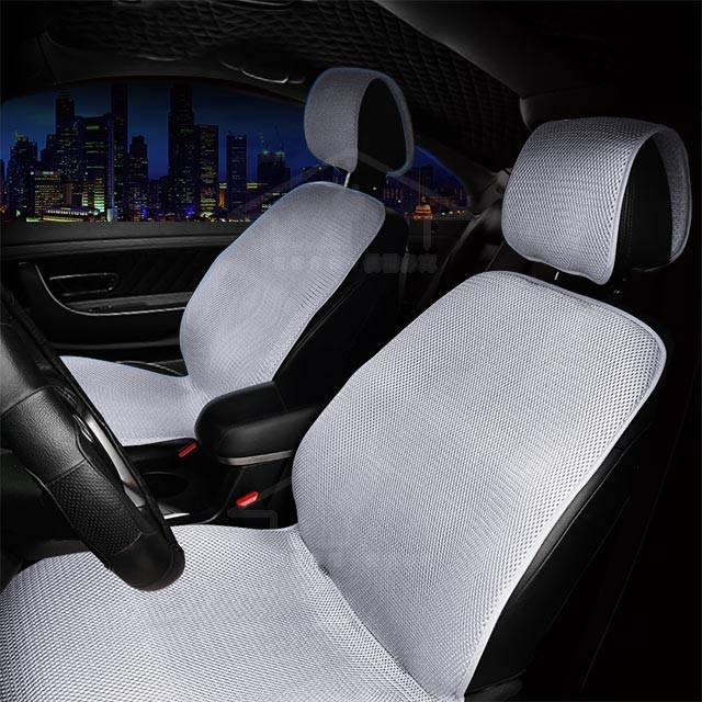 【蓓舒眠】3D立體透氣汽車前座坐墊2入 (2張汽車椅墊+2個頭枕墊)-細節圖3