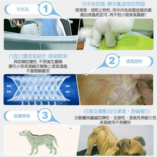 【蓓舒眠】3D立體透氣寵物睡墊 兩種尺寸可選-細節圖6