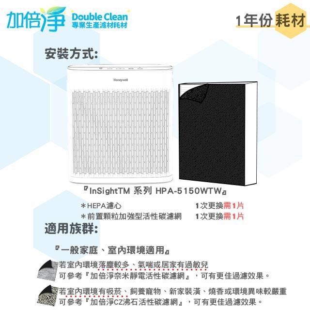 加倍淨 適用Honeywell HPA-5150WTW HPA-5250WTW HPA-5350 清淨機加強型活性碳濾網-細節圖7