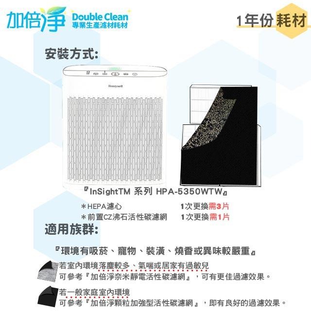 加倍淨 適用Honeywell HPA-5150WTW HPA-5250WTW HPA-5350 清淨機加強型活性碳濾網-細節圖9