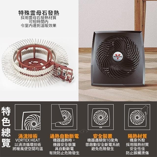 美國 【VORNADO 沃拿多】渦流循環電暖器 PVH-TW / PVH 3-4坪用｜快速升溫｜安全防護-細節圖6