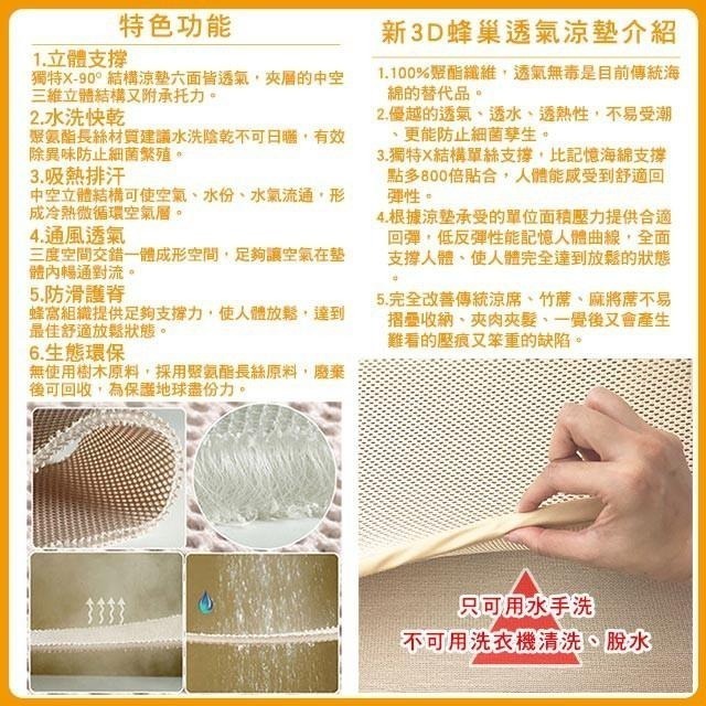 【限時送枕頭墊】蓓舒眠 3D立體彈簧透氣水洗涼墊 單人3尺/單人加大3.5尺/雙人5尺/雙人加大6尺/雙人特大6*7尺-細節圖5