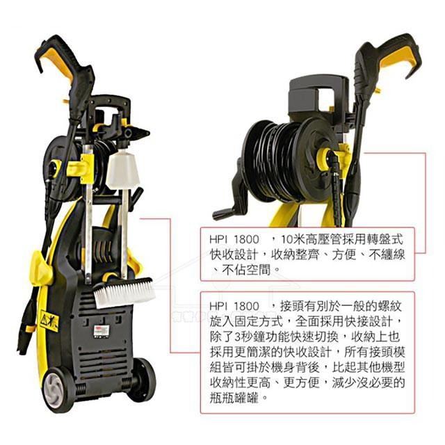 Reaim 萊姆 高壓清洗機 HPi-1800【限時加送清洗機三配件組】洗車機/清潔機沖洗機/美容打蠟-細節圖3