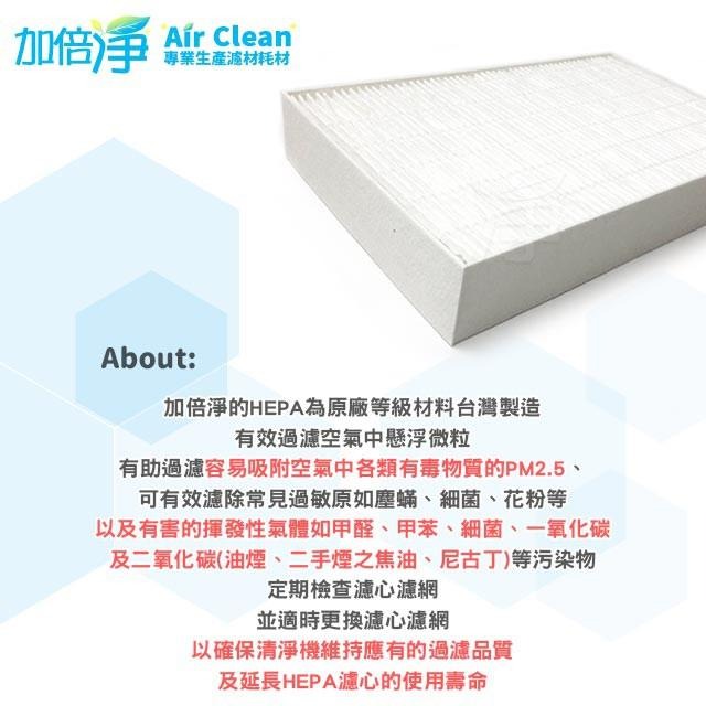 【加倍淨】HEPA濾心耗材組 適用HPA-200APTW HPA200 HPA-202 空氣清淨機 規格同HRF-R1-細節圖3