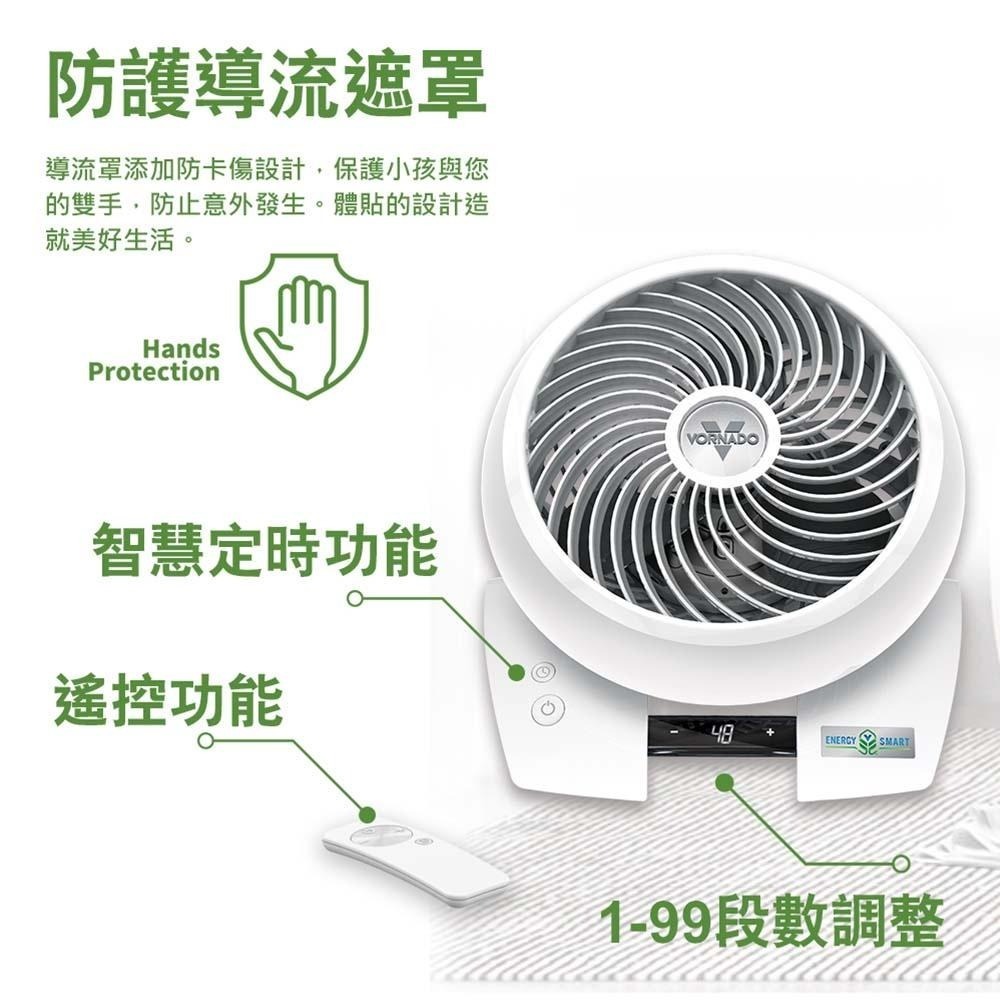 美國 VORNADO沃拿多 5-8坪DC直流渦流空氣循環機 白色 5303DC-TW-細節圖4