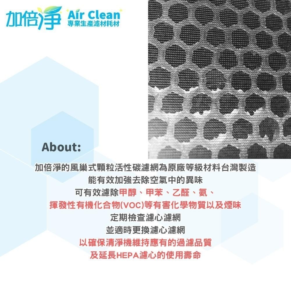 【加倍淨】濾心+蜂巢式顆粒狀活性碳濾網 適用Honeywell 空氣清淨機HPA-710WTW HEPA-細節圖5