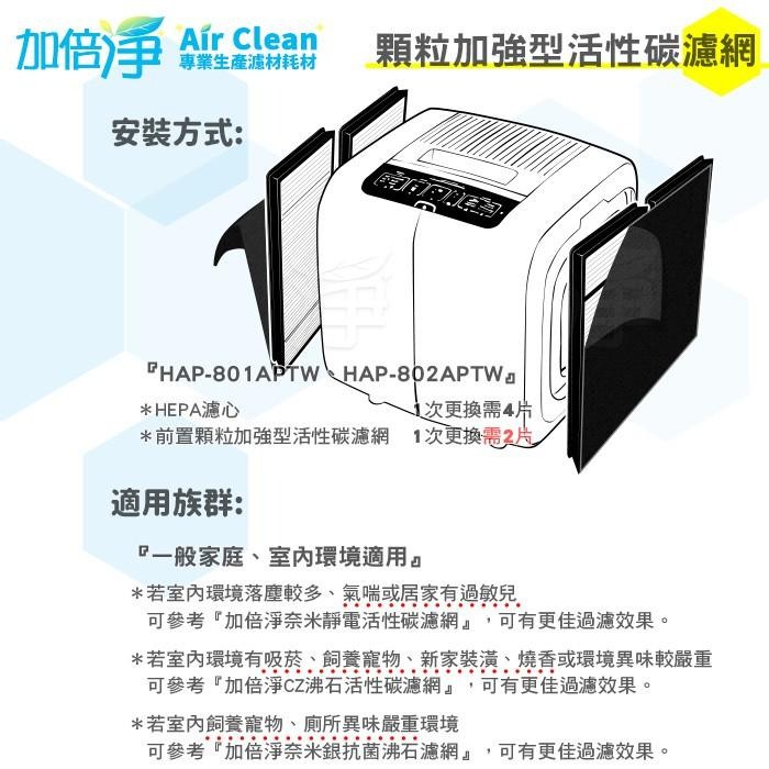 【加倍淨】空氣清淨機加強型活性碳濾網 適用HAP-801APTW  HAP-802APTW HAP-801 HAP-80-細節圖5