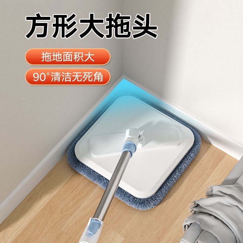 懶人拖把不銹鋼+細纖維拖把布-細節圖2