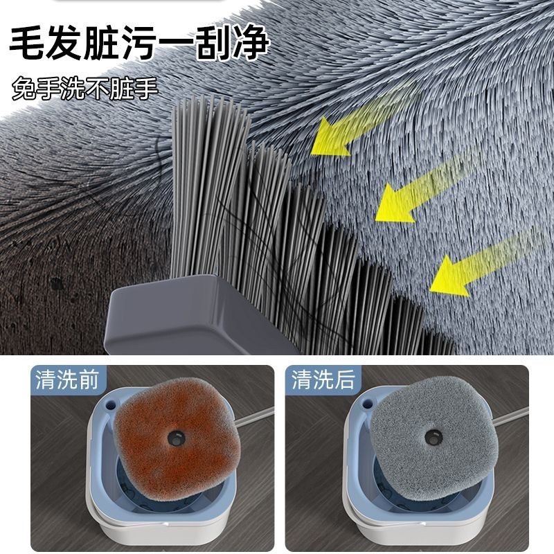 懶人拖把不銹鋼+細纖維拖把布-細節圖4