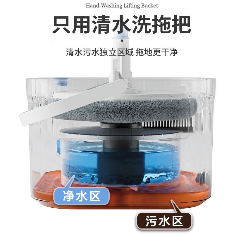 懶人拖把不銹鋼+細纖維拖把布-細節圖6