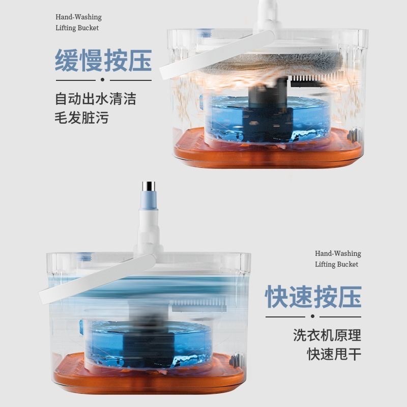 懶人拖把不銹鋼+細纖維拖把布-細節圖7