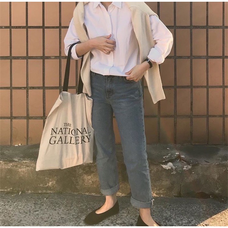 〔預購〕畫廊字母帆布袋 帆布包（2款）-細節圖7