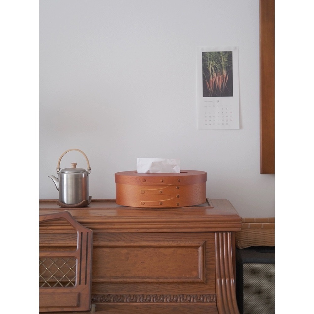 〔預購免運〕復古手工夏克盒木製面紙盒（2colors）衛生紙盒 夏克木盒-細節圖3