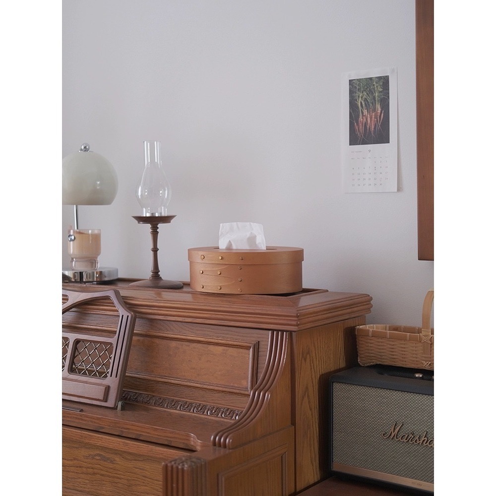 〔預購免運〕復古手工夏克盒木製面紙盒（2colors）衛生紙盒 夏克木盒-細節圖4