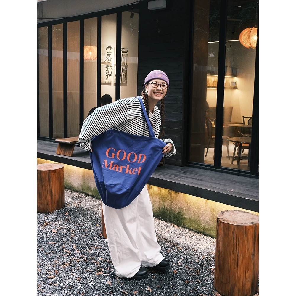 〔預購〕美式厚帆布袋(3colors) 大容量 過夜包 行李袋 帆布包 手提包 肩背包-細節圖7