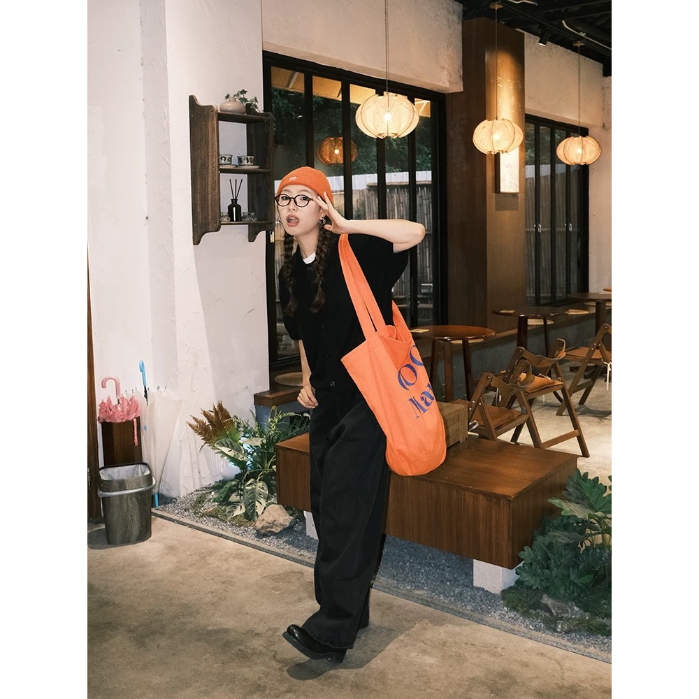 〔預購〕美式厚帆布袋(3colors) 大容量 過夜包 行李袋 帆布包 手提包 肩背包-細節圖9