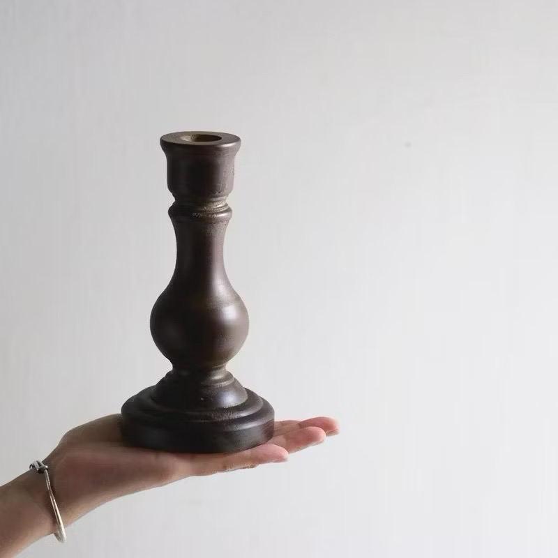 〔預購〕古典深色木製燭台（三款）-規格圖11