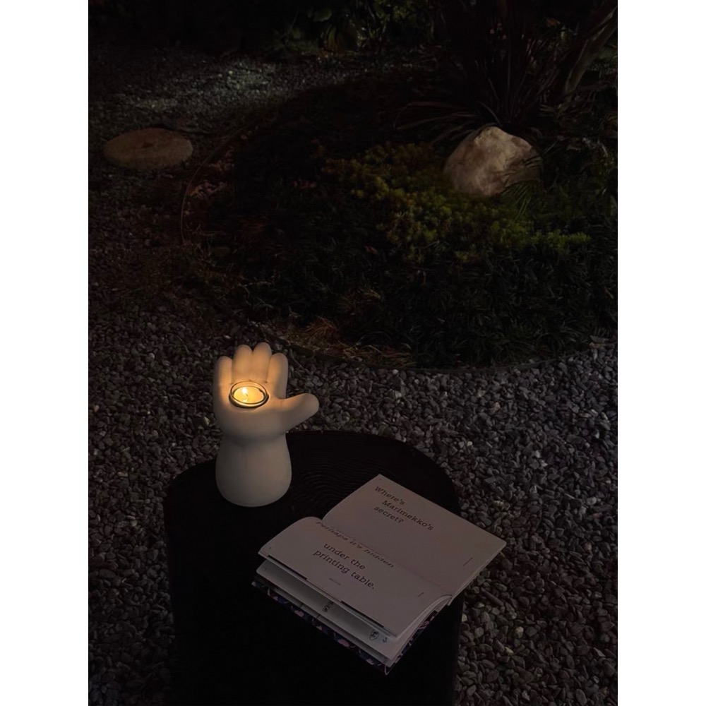 〔預購〕胖胖手燭台（白/黑）陶瓷 送禮 入厝禮 送禮推薦 創意-細節圖8