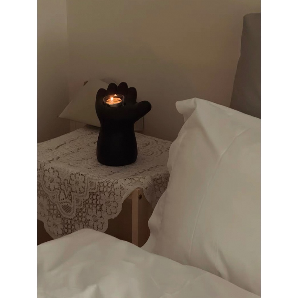 〔預購〕胖胖手燭台（白/黑）陶瓷 送禮 入厝禮 送禮推薦 創意-細節圖9