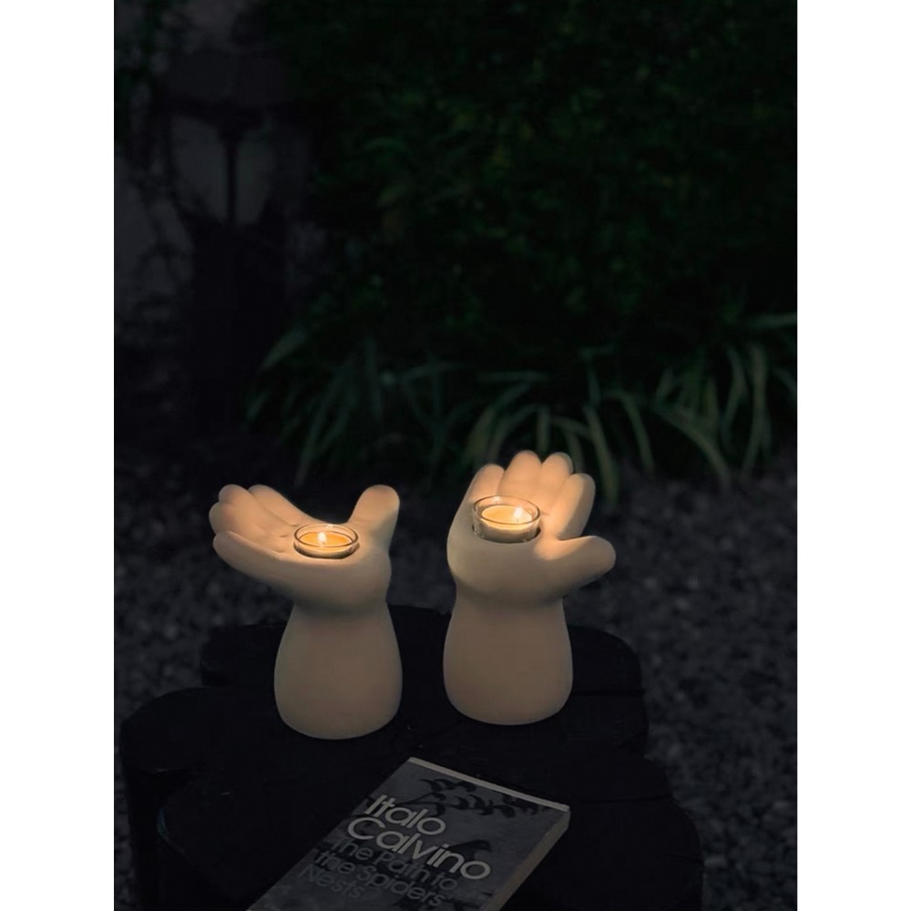 〔預購〕胖胖手燭台（白/黑）陶瓷 送禮 入厝禮 送禮推薦 創意-細節圖11