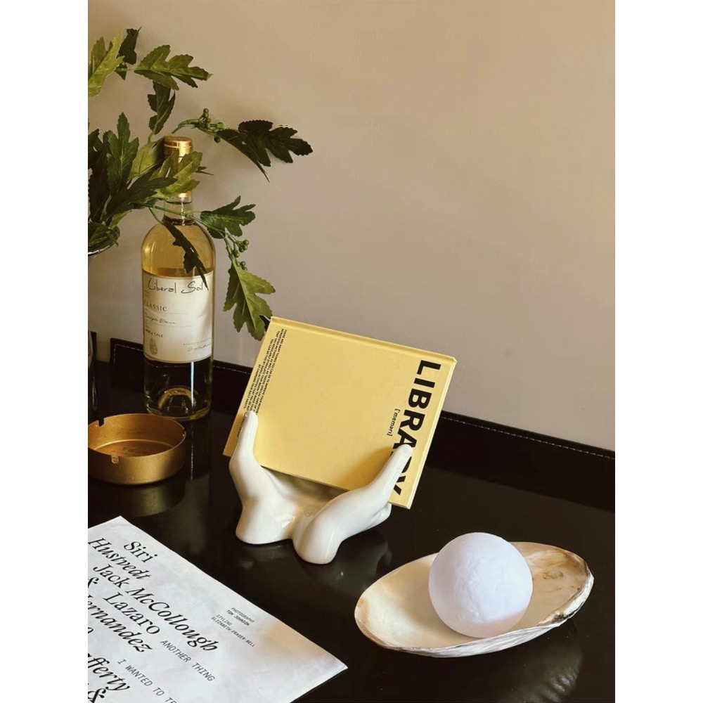 〔預購〕手捧化妝鏡（送燈球）掌上明珠 陶瓷 玻璃 送禮 入厝禮 送禮推薦 創意 居家擺飾 多用途-細節圖9