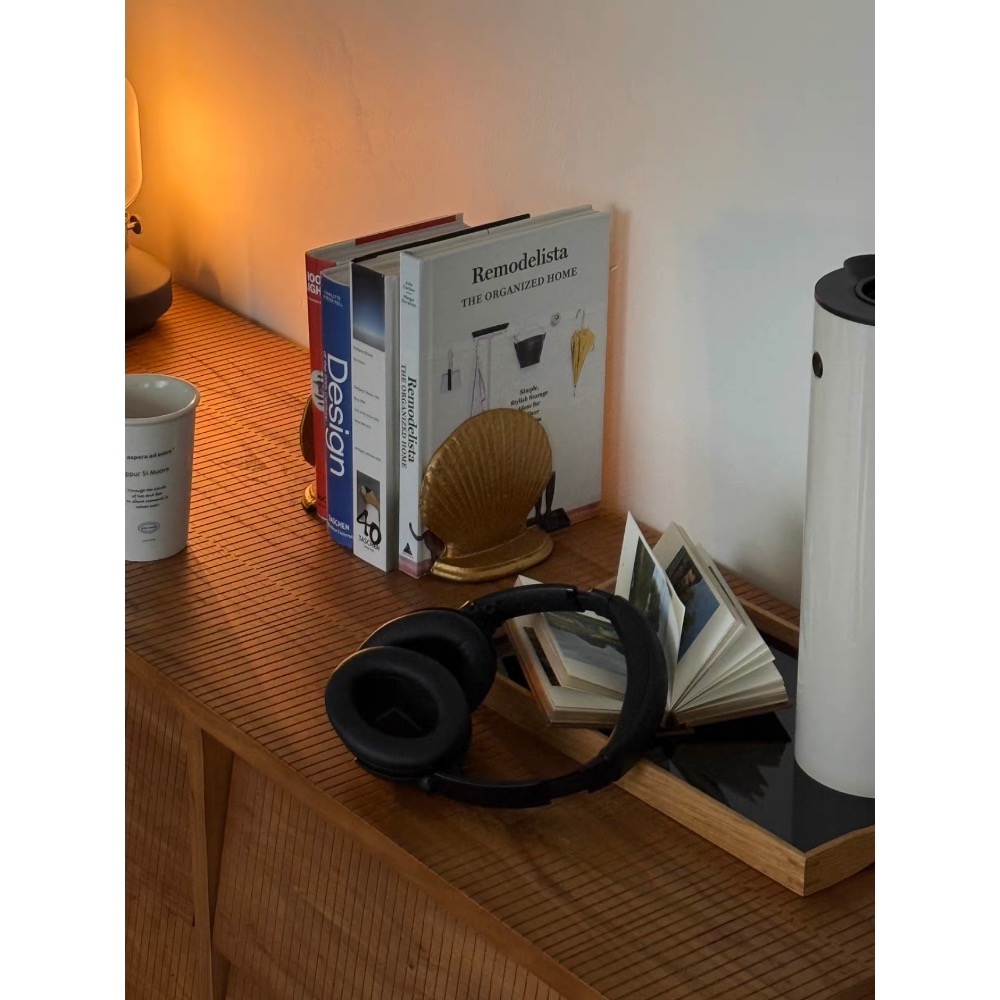 〔預購〕復古貝殼書擋 古銅色 造型書擋 桌上收納 書擋 書架 書本收納 書架桌上收納 書檔 書立 書擋架 送禮 送禮推薦-細節圖9