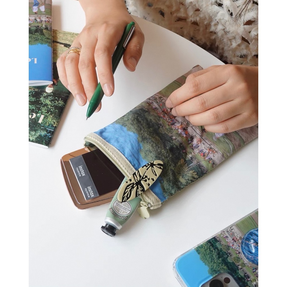 〔預購〕巴黎藝文棉布收納包 刺繡 筆袋 文具袋 收納袋 送禮 送禮推薦 居家擺飾 多用途-細節圖7