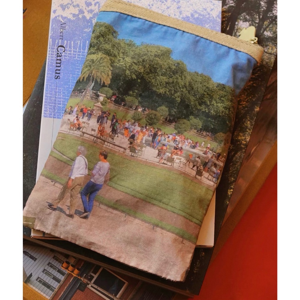 〔預購〕巴黎藝文棉布收納包 刺繡 筆袋 文具袋 收納袋 送禮 送禮推薦 居家擺飾 多用途-細節圖9