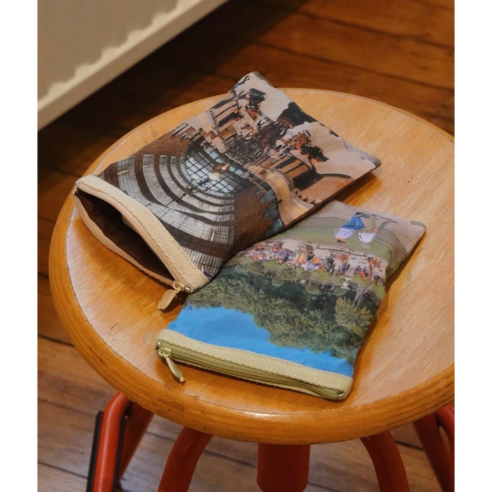 〔預購〕巴黎藝文棉布收納包 刺繡 筆袋 文具袋 收納袋 送禮 送禮推薦 居家擺飾 多用途-細節圖11