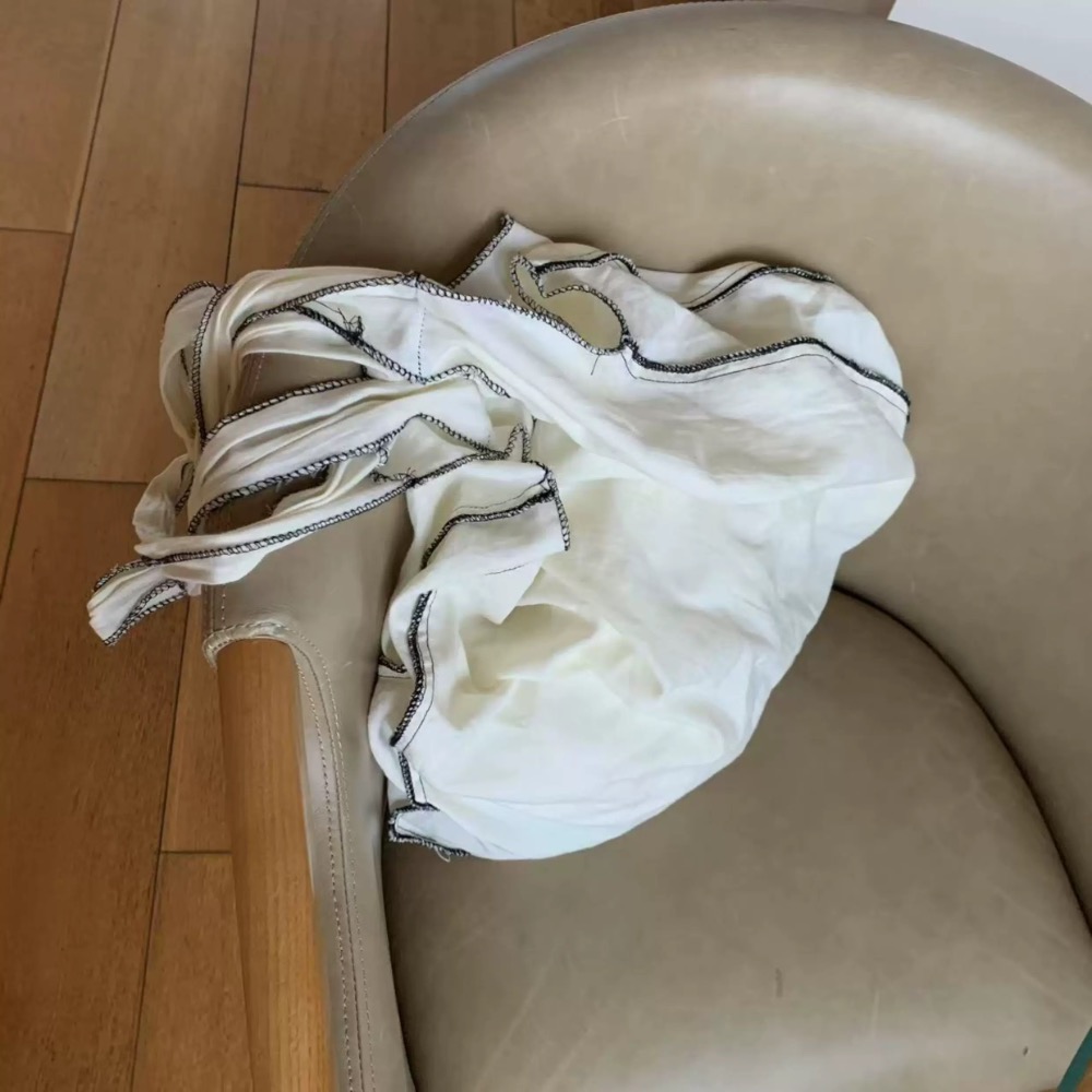 〔預購〕薄款單肩打結小眾設計車縫線大容量包 布包 肩背包-細節圖8