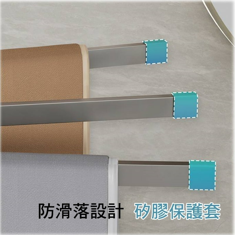 磁吸式抹布掛架 三桿毛巾架 折疊毛巾架 磁鐵抹布架 冰箱磁吸抹布架 抹布掛架 毛巾置物架 磁吸-細節圖7