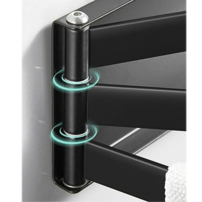 磁吸式抹布掛架 三桿毛巾架 折疊毛巾架 磁鐵抹布架 冰箱磁吸抹布架 抹布掛架 毛巾置物架 磁吸-細節圖8