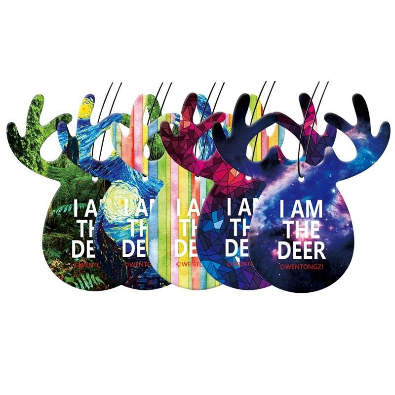 艾比百貨》一鹿平安香氛片 車用芳香片 車用香氛片 車用香片 香氛吊卡 香水吊卡 一鹿平安 香氛片 香水片 香薰片 芳香片-細節圖2