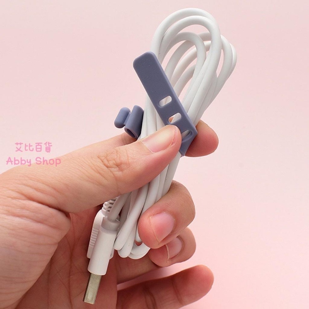艾比百貨》馬卡龍整線器 矽膠束線帶 矽膠綁帶 矽膠扎帶 整線器 理線器 集線器 束線帶 束線器 捲線器 束帶 扎帶-細節圖6