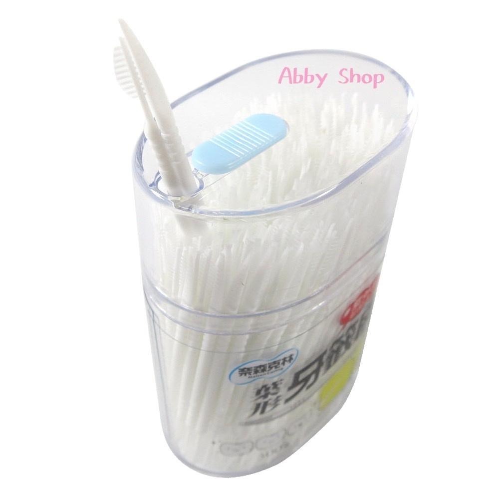 艾比百貨》奈森克林 葉形雙效牙籤刷 300支 葉形牙籤刷 雙效牙籤刷 清潔牙齒 牙籤刷 牙線棒 牙籤 牙刷 牙線-細節圖5