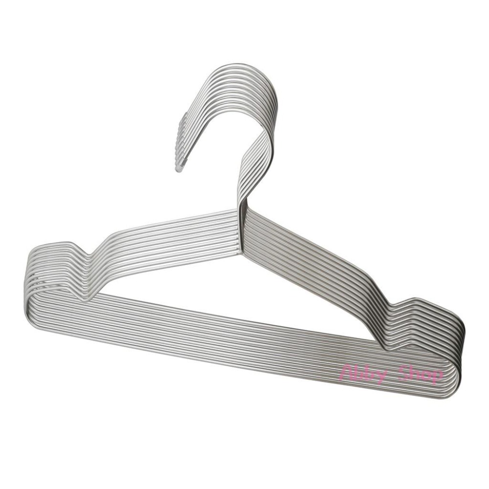 艾比百貨》加粗✨ 實心不鏽鋼衣架 (10支入) 不鏽鋼曬衣架 不鏽鋼衣架 白鐵衣架 成人衣架 兒童衣架 衣架 衣夾-細節圖8