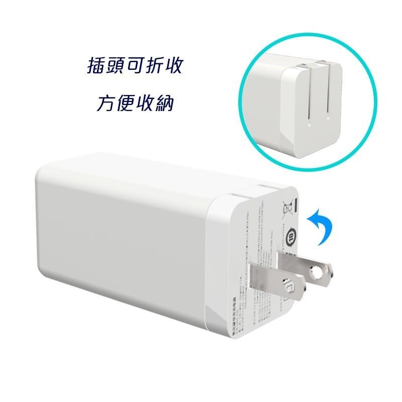 保固一年_65W GaN氮化鎵迷你PD充電器_3孔輸出_雙Type-C+單Type-A_macbook、手機、筆電可充-細節圖3
