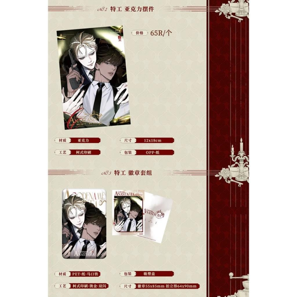 2天內出貨！《代號Anastasia 第一期》周邊 徽章 小卡 韓漫-細節圖6
