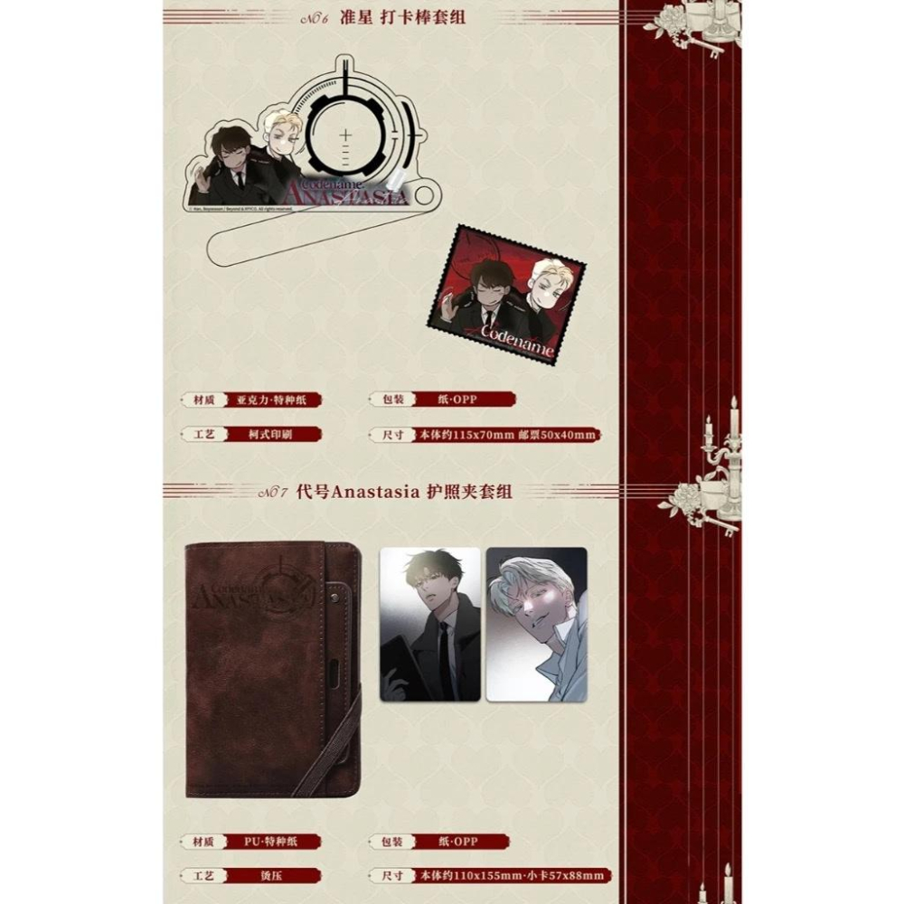 2天內出貨！《代號Anastasia 第一期》周邊 徽章 小卡 韓漫-細節圖9