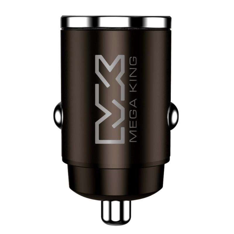【MEGA KING】隱藏式雙孔車充45W(A+C) 鐵灰色-細節圖3
