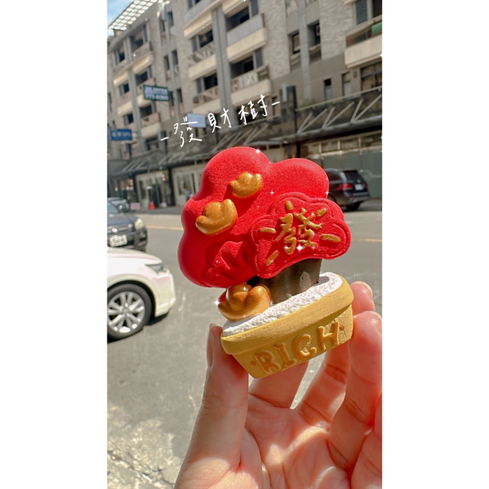🌵EK Handmade🌵賺大鉗 發財樹 柿柿順利 立體擴香石擺件-細節圖3