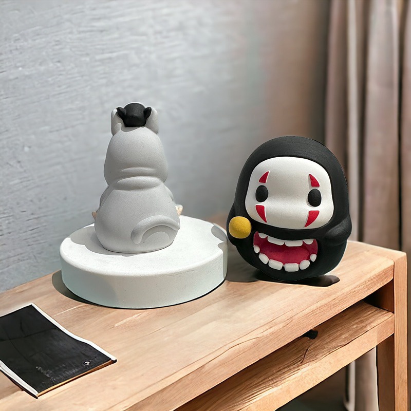 🌵EK Handmade🌵神隱少女 坊寶寶 無臉男 立體擴香石擺件-細節圖2