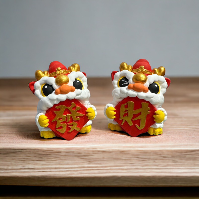 🌵EK Handmade🌵國潮醒獅團系列 立體擴香石擺件-細節圖2